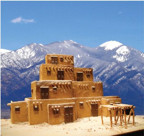 Gingerbread Scenes, Gingerbread Architecture, Pueblo House, Gingerbread Competition, Native American Houses, Christmas Competition, Gingerbread Inspiration, Indian Project, Native American Projects