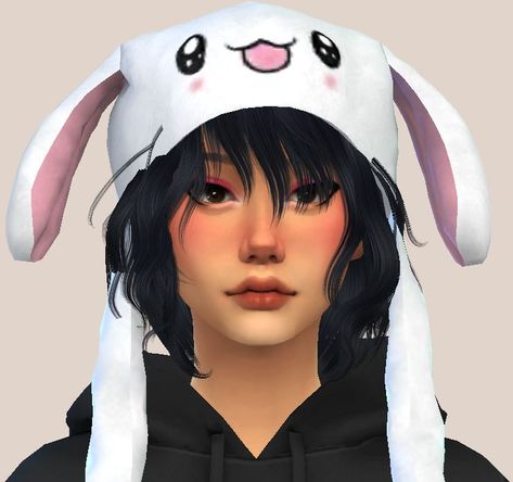 Sims 4 Balaclava, Sims 4 Cat Beanie Cc, Sims 4 Fur Hat, Sims 4 Bunny Ears, Sims 4 Cc Bunny Hat, Sims 4 Kawaii Hair, Clown Hair, Cc Hats, Sims 4 Anime