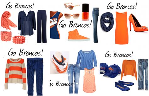 Fashion ideas for Denver BRONCOS fans for the BIG DAY!!! Denver Broncos Outfit Woman Style, Broncos Outfit Women, Denver Broncos Outfit, Go Broncos, Broncos Fans, Theme Dress, Mama Style, Gameday Outfit, Denver Broncos