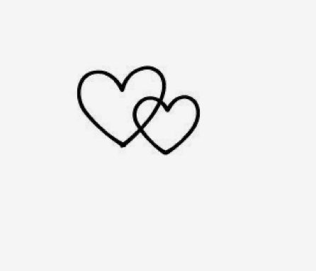 Big Heart Small Heart Tattoo, 2 Hearts Tattoo Ideas, Two Love Heart Tattoo, Cute Heart Tattoo Designs, Connected Heart Tattoo, Small Double Heart Tattoo, Easy Heart Tattoos, Two Hearts Together Tattoo, Cute Small Heart Tattoos