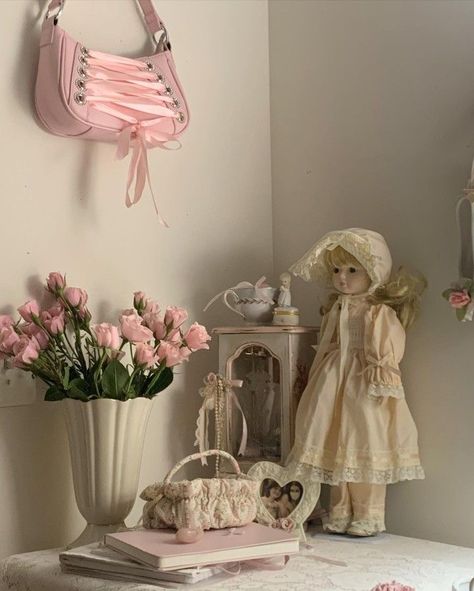 instagram iblushes Coquette Doll, Feminine Room, Feminine Girl, Pink Closet, Pink Feminine, Doll Room, Original Characters, Dream Room Inspiration, November 23