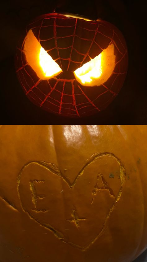 Spiderman Pumpkin Carving Spider Man Pumpkin, Spiderman Pumpkin, Pumkin Ideas, Cute Pumpkin Carving, Pumpkin Spider, Pumpkin Ideas, Cute Pumpkin, Halloween Pumpkin, Pumpkin Carving