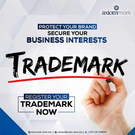 Protect your brand and secure your business interests through trademark registration at lowest cost now at Axiom Mark. Call : +971 56 2189542 Website: http://axiom-mark.com #TRADEMARKREGISTRATION #trademark #brand #INTELLECTUALPROPERTY #UAE #INCORPORATION #ENTERPRENEUR #STARTUP #BEYOUROWNBOSS #DUBAIMAINLAND #TRADELICENSE #IPRIGHTS #Businesssetupsolution #Businesssetup #BUSINESS #expo #CONSULTANTS Product Animation, Trademark Registration, Web Design Company, Be Your Own Boss, Start Up Business, Beauty Product, Luxury Beauty, Media Design, Social Media Design