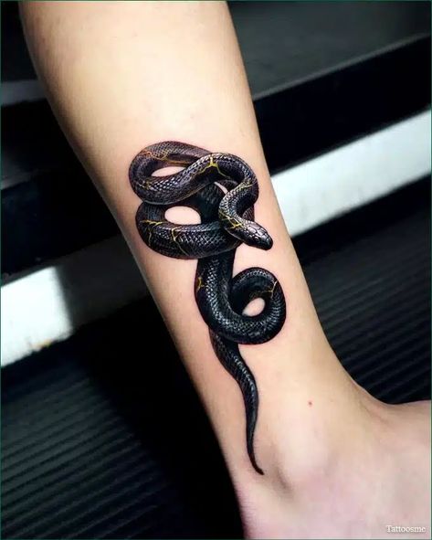 Black Snake Tattoo, Snake Tattoo Meaning, Cover Up Tattoos For Men, Honey Bee Tattoo, Cover Up Tattoos For Women, Foot Tattoos For Women, Tattoo Cover Up, Bee Tattoo, Tattoo Meaning