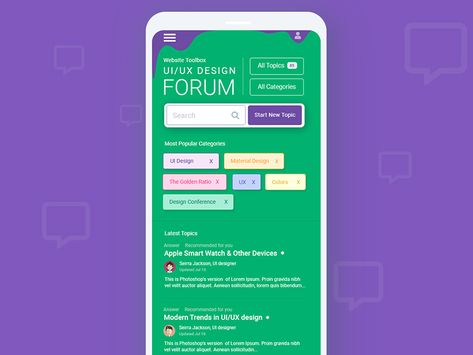 An experiment for Forum App Ui Forum App Design, Smart Watch Apple, Forums Design, Conference Design, App Ui Design, App Ui, Ui Ux Design, Ui Design, App Design