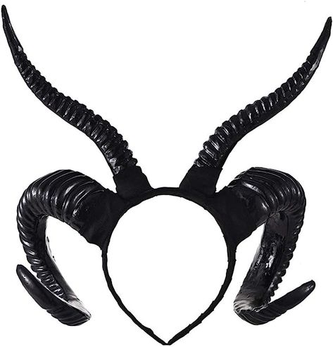 Amazon.com: Qhome Gothic Antelope Sheep Horn Hoop Headband Forest Animal Aries Exhibition Cosplay Deluxe Costume Horns : Clothing, Shoes & Jewelry Horns Costume, Antelope Horns, Cosplay Horns, Goat Horns, Halloween Accessories Hair, Horn Headband, Dark Witch, Black Headband, Estilo Preppy