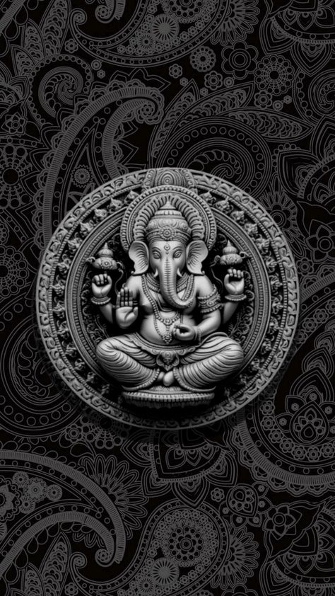 Ganesha Wallpaper, Ganesha Art Illustration, Iron Man Hd Wallpaper, Bamboo Wallpaper, Aesthetic Image, Ganesha Drawing, Broken Screen Wallpaper, Wallpaper For Android, Spiritual Paintings