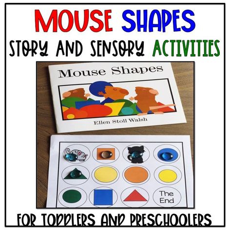 Mouse Shapes Kindergarten, Mouse Shapes Activities, Shape Literacy Activities Preschool, Mouse Shapes Craft, Preschool Story Activities, Mouse Shapes Activities Preschool, Ecfe Ideas, Mouse Shapes, Preschool Shapes