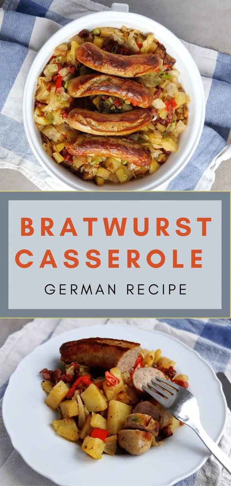 You must try this hearty German Bratwurst Casserole with Potatoes, Cabbage and Bacon. A hit for family dinners and winter recipes. Bratwurst Casserole Potatoes. Bratwurst Casserole Recipes Dinner. Bratwurst Casseroles Potato. Winter Casseroles. Winter Casserole Recipe. Winter Casserole Healthy. Winter Casserole Recipes Main Dishes. Baked Brats. Slow Cooker Casserole. Braised Cabbage. Winter Recipe. Winter Oven Dinners. #brats #bratwurst Brats Slow Cooker, Bratwurst Casserole, Baked Brats, Winter Casserole Recipes, Baked Bratwurst, Bratwurst Dinner, Winter Casseroles, Casserole Potatoes, Casserole With Potatoes