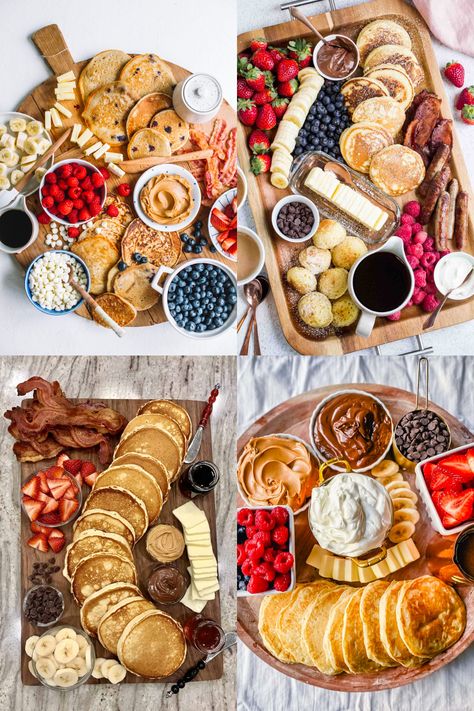 Pancake Charcuterie Board Ideas, Pancake Board Ideas, Brunch Charcuterie Board Ideas, Pancake Charcuterie Board, Breakfast Charcuterie Board Ideas, Meeting Snacks, Pancake Platter, Brunch Charcuterie Board, Pancake Board