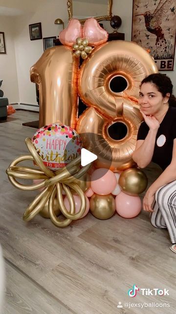 Birthday Balloon Ideas, 40th Birthday Balloons, Balloons Number, Party Balloons Diy, Balloon Arrangement, Balloon Bouquet Diy, Balloon Crafts, Diy Balloon Decorations, Balloon Arrangements