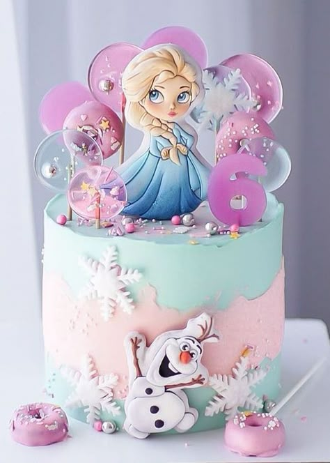 Frozen Cakes For Girls Birthday, Pink Elsa Cake, Frozen Cake Pops, Elsa Birthday Cake, Pastel Frozen, Frozen Birthday Party Cake, Frozen Themed Birthday Cake, Elsa Cake Frozen, Girly Birthday Cakes