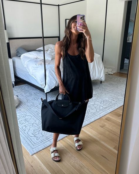 click to shop the le pliage travel bag + romper in my ltk! Black Travel Outfit, Le Pliage Outfit, Ruffle Bag, Travel Packing Outfits, Weekend Duffle Bag, Ruffles Bag, Black Travel, Travel Outfit, Travel Bag