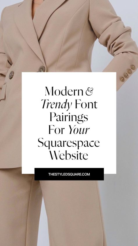 Best Squarespace Font Pairings, Serif Font Pairing, Squarespace Fonts, Modern Font Pairings, Squarespace Font Pairings, Web Design Font, Google Font Pairings, Squarespace Inspiration, Beautiful Serif Fonts