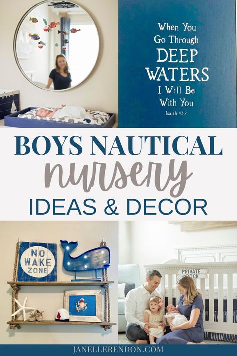 Nautical Decor Nursery, Water Theme Nursery, Lake Theme Nursery, Sailor Nursery Baby Boy, Boat Themed Nursery, Aquatic Nursery Theme, Ocean Themed Nursery Boy, Baby Boy Nautical Nursery, Nautical Boy Nursery