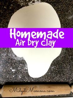 With this Air Dry Clay recipe, you can make your own Air Dry clay at home for so many different craft product uses! Homemade Air dry clay is simple to make and cheaper then buying it in the store! How To Make Air Dry Clay At Home, Diy Air Dry Clay Recipe, Homemade Air Dry Clay, Air Dry Clay Recipe, Cornstarch Clay, Clay At Home, Homemade Clay Recipe, Make Your Own Clay, Clay Recipe