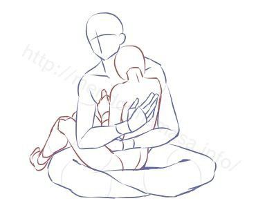 Couple Poses Drawing Reference Carrying, Cuddling Pose Sitting, People Cuddling Drawing Base, Drawing Reference Sitting On Ground, Jump Hug Reference, Hugging On The Floor Reference, Two People Sitting Reference, Sleeping On Someones Lap Reference, Protective Poses Drawing