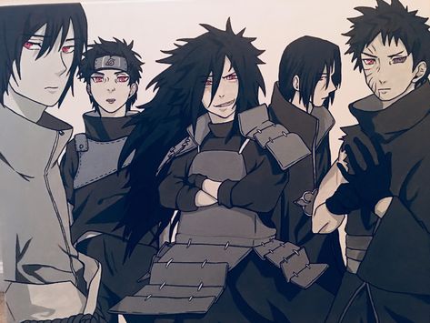 I painted the Uchiha clan!(Acrylic painting) Uchiha Clan Members, Among The Hidden, Eternal Mangekyou Sharingan, The Uchiha Clan, Konoha Village, Uchiha Family, Be Independent, Boruto Characters, Mangekyou Sharingan