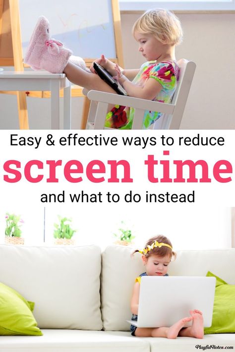 How to reduce screen time for kids and what to do instead: Screen time alternatives for kids and nice ideas to try instead of letting kids watch TV or use tablets --- Parenting tips Reduce Screen Time, Screen Time Rules, Screen Time For Kids, Time For Kids, Limiting Screen Time, Time Wasters, Parenting Tools, Confidence Kids, Smart Parenting