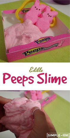 Diy Peeps, Slime Recipe Kids, Easter Science, Edible Slime Recipe, Edible Playdough, Cool Slime Recipes, Edible Slime, Halloween Sensory, Diy Edible