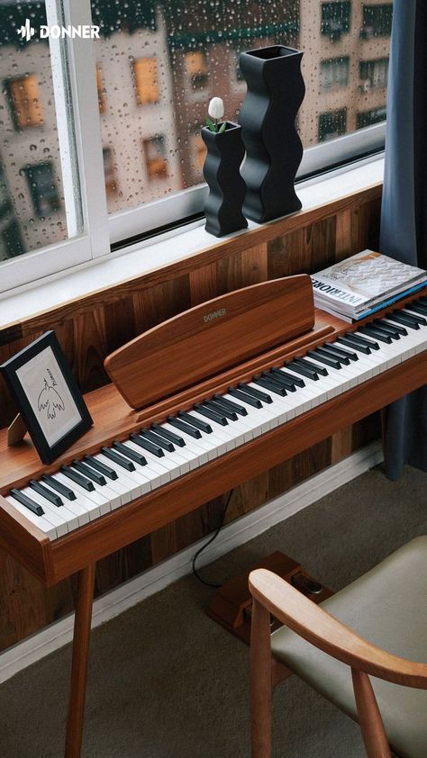 Donner Ddp-80, Digital Piano In Living Room, Donner Piano, Electric Piano Aesthetic, Piano For Beginners, Sheet Music Stand, Portable Piano, Mothersday Gift, Music Keyboard