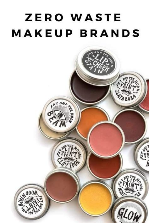 7 Zero Waste Makeup Brands #zerowaste #makeup #plasticfree Low Waste Makeup, Sustainable Beauty Products, Makeup Verde, Eco Makeup, Zero Waste Skincare, Sustainable Makeup, Zero Waste Makeup, Zero Waste Beauty, Zero Waste Bathroom