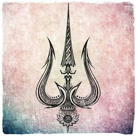 ψ The Trident ψ Shiva Trident Tattoo, Trident Tattoo Feminine, Wordings Tattoo, Trident Aesthetic, Hairdressing Tattoos, Poseidon Trident Tattoo, Shiva Trident, Trident Tattoo, Pisces Tattoo Designs