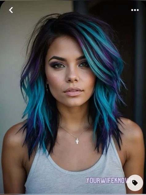 Teal Hair Ombre Blonde, Teal Hair Ombre, 2 Tone Hair Color, Teal Ombre Hair, Hair Ombre Blonde, Exotic Hair Color, Exotic Hair, Exotic Hairstyles, Hair Dye Shampoo