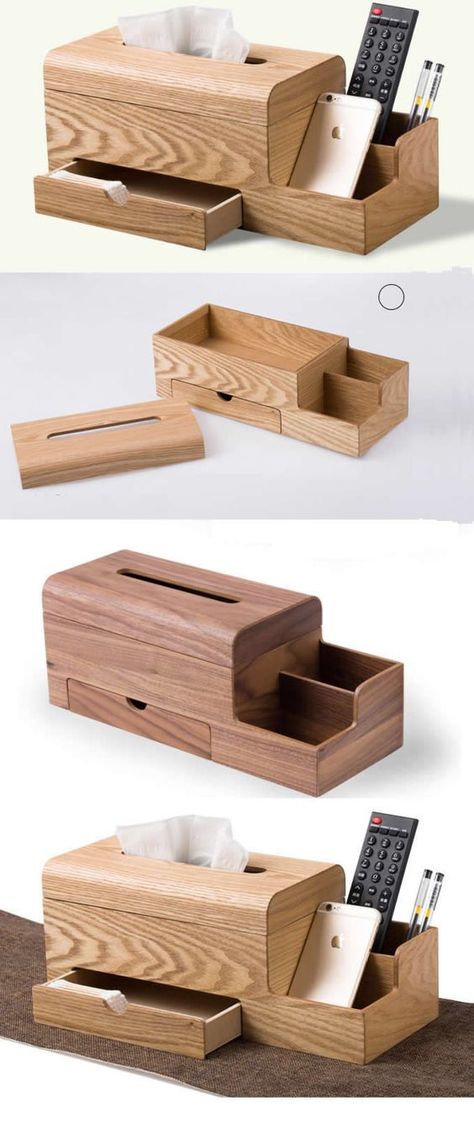 Bamboo Wooden Tissue Box Cover Holder Office Desk Organizer Storage Box  Pencil Holder  Business Card Holder Smart Phone Mobile Phone Dock Stand  Paper Clip Holder Collection Storage Box Organizer Remote control holder Organizer Memo Holder - Phone Stand,to organizer your office supplies Diy Desk Organizer Ideas, Remote Organizer, Yard Decoration Ideas, Paper Clip Holder, Remote Control Organizer, Office Desk Organizer, Phone Dock, Collection Storage, Wooden Desk Organizer