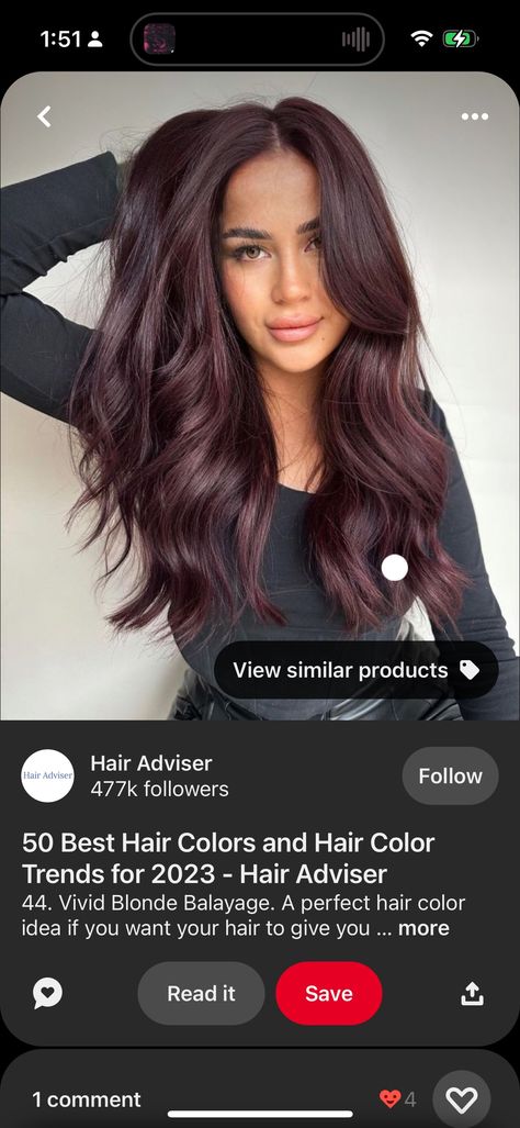 Mahogany Hair, Perfect Hair Color, 2023 Hair, Mulberry Color, Hair 2024, Life Crisis, Cool Hair Color, Hair Color Trends, Blonde Balayage