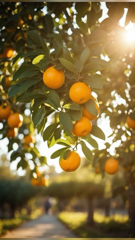 Orange Tree Photography, Orange Garden Aesthetic, Orange Photography Fruit, Orange Fruit Photography, Orange Vibes Aesthetic, Orange Tree Aesthetic, Orange Tree Wallpaper, Orange Background Aesthetic, Tree Garden Ideas