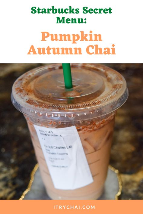 If you know me, you know that I love pumpkin spice everything (and I love chai, but I’m guessing you already knew that). 
I came up with my personal favorite Starbucks Secret Menu drink that will get you that pumpkin spice fix AND chai craving at once! This is a limited time thing, so order it during fall before it’s over. #pumpkinspice #psl #chai #chailatte #starbucks #starbuckssecretmenu Fall Starbucks Drinks Chai, Starbucks Chai Pumpkin Spice, Pumpkin Chai Starbucks, Pumpkin Spice Chai Latte Starbucks, Pumpkin Spice Starbucks Drinks Order, Pumpkin Starbucks Drinks Orders, Pumpkin Spice Latte Starbucks Order, Best Fall Starbucks Drinks, Starbucks Fall Drink Orders