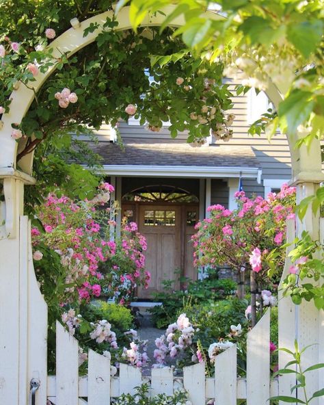 10 Things You Should Have for Your Proper Front Yard Landscape - Matchness.com Cottage Landscaping Ideas, Front Yard Flower Garden, Cottage Front Yard, Frontyard Landscape, Plants Vines, Front Yard Landscape, Yard Area, Rose Arbor, Outdoor Artwork