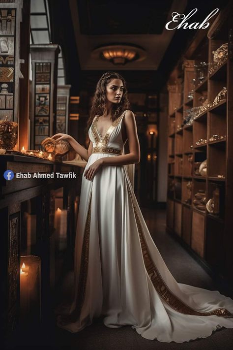 Egyptian Princess Dress, Tomorrow Aesthetic, Egypt Dress, Dream Costume, Egyptian Dress, Energy Aesthetic, Egyptian Princess, Adorable Dresses, Beautiful Long Dresses