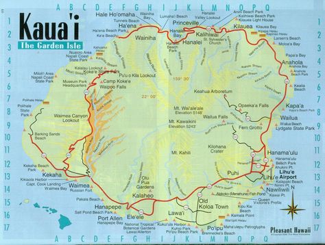 Map of Kauai Map Of Kauai Hawaii, Map Of Kauai, Kauai Map, Kauai Hiking, Hawaiian Islands Map, Map Of America, Hawaii With Kids, Travel Scrapbook Layouts, Kauai Resorts