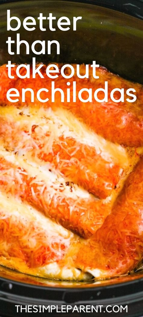 Crock Pot Chicken Enchiladas, Slow Cooker Chicken Enchiladas, Enchiladas Crockpot, Restaurant Chicken, Easy Chicken Enchiladas, Crockpot Chicken Enchiladas, Slow Cooker Enchiladas, Chicken Enchiladas Easy, Out To Eat