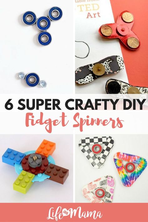 Fidget spinners are super popular right now. Check out these DIY designs instead of buying you own! Dollar Tree Storage Bins, Diy Fidget Spinner, Dollar Tree Storage, Travel Diy, Diy Hanging, Diy Tips, Mason Jar Diy, Mason Jar Crafts, Jar Crafts