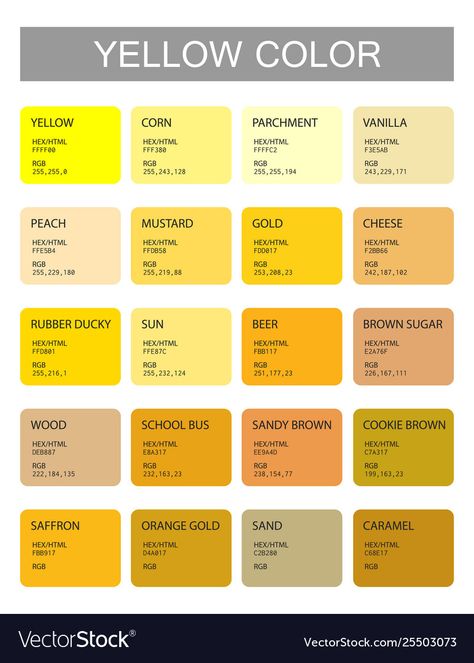 Shades Of Yellow Hex Code, Yellow Color Interior Design, Yellow Color Palette Code, Yellow Color Shades, Yellow Colors Shades, Yellow Color Palette Hex Codes, Yellow Shades Colour Palettes, Shades Of Yellow Color Palette, Yellow Pallete Color