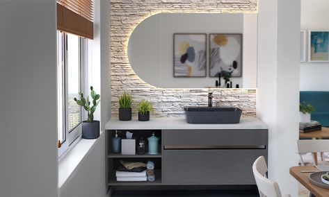 Dining With Wash Basin, Dining Hall Wash Basin Design Luxury, Dining Hand Wash Basin Design, Dining Wash Basin Design Modern, Lobby Wash Basin Counter, Dining Hall Wash Basin Design Simple, Vanity Design For Lobby, Hand Wash Area Design Modern, Toilet Wash Basin Counter Design