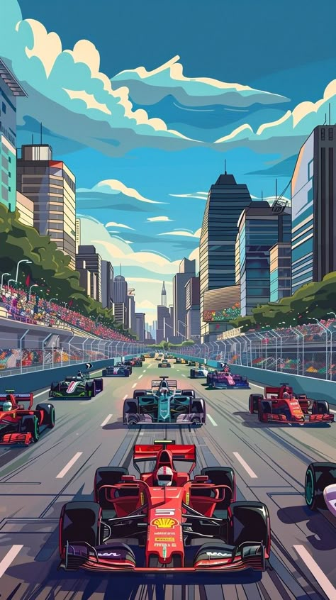 F1 Car Artwork, F1 Artwork, Race Car Driving, Serie Bmw, Andermatt, F1 Wallpaper Hd, F1 Art, Jdm Wallpaper, F1 Poster