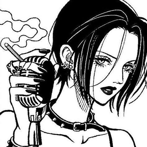 Nana Osaki Icon, Nana Osaki, A Woman, Black And White, White, Black