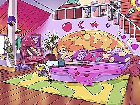 Totally Spies Room Decor, Totally Spies Living Room, Totally Spies Aesthetic Apartment, Totally Spies Apartment, Totally Spice Aesthetic, Totally Spies House Interior, Total Spies Aesthetic, Totally Spies Bedroom, Totally Spies Decor