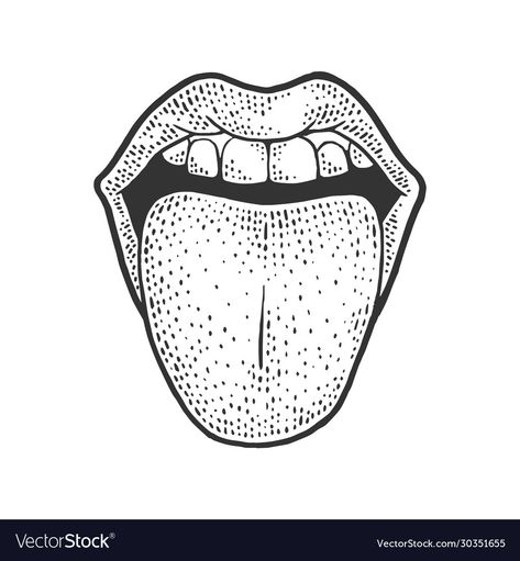 Tongue Sticking Out Drawing, Tongue Out Drawing, Tongue Drawing, Bible Study James, Icon For Apps, Sticking Tongue Out, Smile Illustration, Line Art Vector, How To Shade