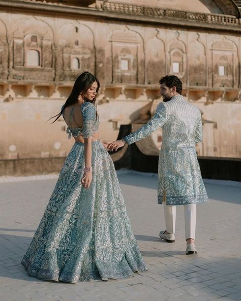 Bride And Groom Indian Wedding Outfit, Alanna Panday, Reception Outfit, Pre Wedding Photoshoot Outfit, Engagement Photography Poses, Love Series, Pre Wedding Shoot Ideas, Asian Wedding Dress, Wedding Photoshoot Poses