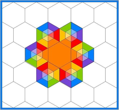 Six Sided Shape, Draw A Hexagon, Quilt Layouts, Electric Quilt, Hexagon Design, Patches Fashion, Hexagon Quilt, Strip Quilts, Scrappy Quilt