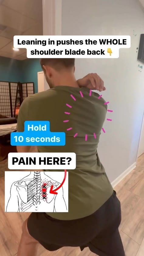 Do this stretch to help retract the whole shoulder blade for tension release. Most often, we have shoulder blade pain because the muscles… | Instagram Shoulder Blade Stretch, Shoulder Blade Pain, Shoulder Blade Muscles, Neck And Shoulder Exercises, Tension Release, Increase Mobility, Shoulder Impingement, James Moore, Shoulder Tension