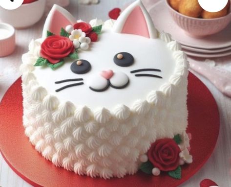 Kitten Cake Ideas, Cats Cake Birthday, Cat Theme Cake, Cat Cake Ideas, Tort Special, Cat Birthday Cake, Kitten Cake, Cat Cakes, Birthday Cake For Cat