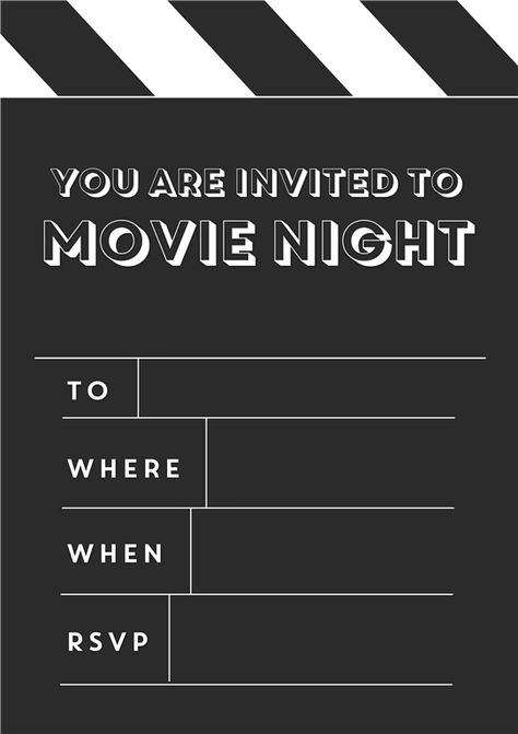 Free Movie Night Invitations - All Free Invitations Printables Movie Theater Party Invitations, Movie Party Invitations Free Printables, Movie Night Birthday Party Invitations Free Printables, Movie Night Invitations Template, Movie Night Tickets Free Printable, Movie Invitation Template, Movie Night Invite, Movie Night Party Invitations, Movie Theatre Birthday Party