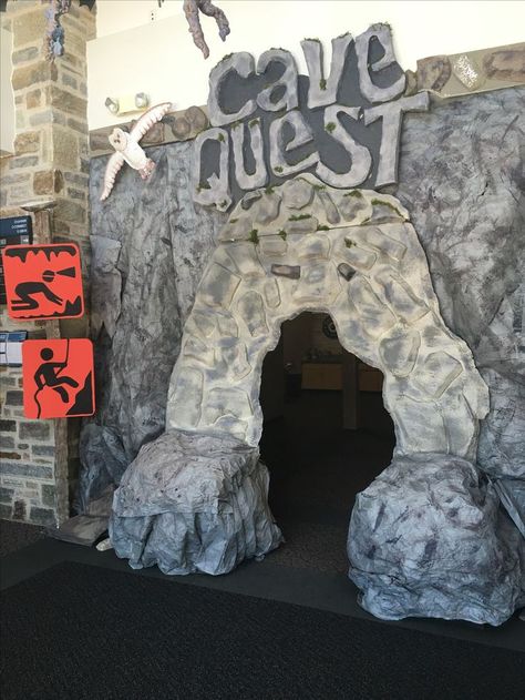 Cave Quest Vbs 2016, Camping Vbs, Apartment Living Room Decor Ideas, Cave Quest Vbs, Pretend City, Camp Vbs, Cave Quest, School Fall Festival, Apartment Living Room Decor