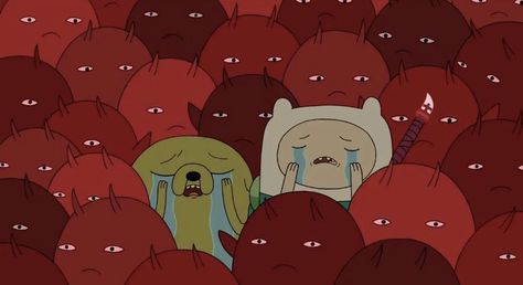 Finn and jake crying in return to the nightosphere Art Adventure Time, Adventure Time Wallpaper, Vintage Cartoons, Japon Illustration, Cartoon Profile Pictures, Adventure Time Art, Cartoon Memes, Cartoon Icons, Cartoon Profile Pics